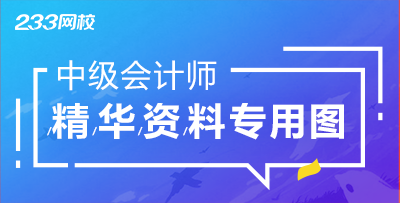 中级会计师考前冲刺资料